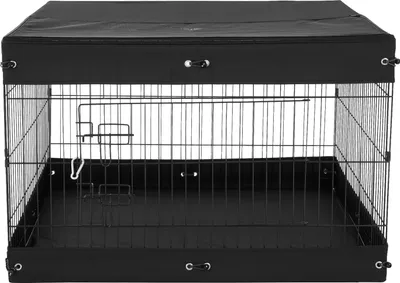 Immagine prodotto di Recinto per cani SucceBuy, 4 pezzi con pannelli da 24 x 36 pollici, recinto pieghevole in metallo per animali domestici, barriera per cani da interno e da esterno con porta