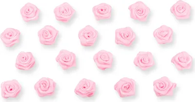 Satinrosen 15mm zum Basteln & Aufnähen 20 Stück Zartrosa
