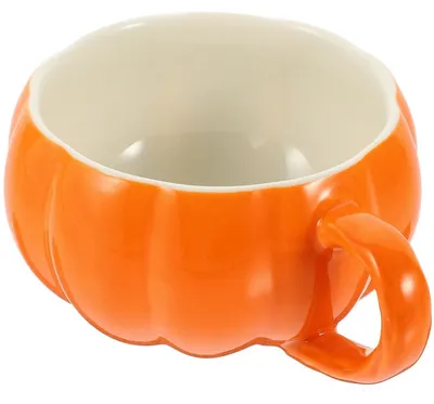 Obrázok produktu pre Šálka na kávu, tvar tekvice, keramika, oranžová, Halloween, jeseň, pohár na párty