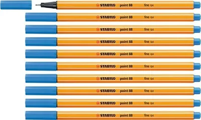 Produktbild von Fineliner - STABILO point 88 - 10er Pack - mittelblau