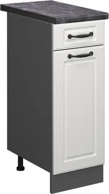 Produktbild von Küchenunterschrank Vicco R-Line Weiß Landhaus 30 cm , AP Anthrazit, Model 46053