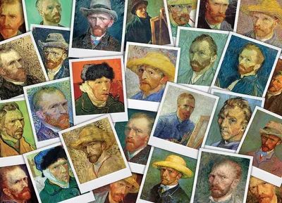 Image de Eurographics Puzzle Van Gogh Selfies, Autoportraits, 1000 pièces, 68 x 48 cm, 6000-5308