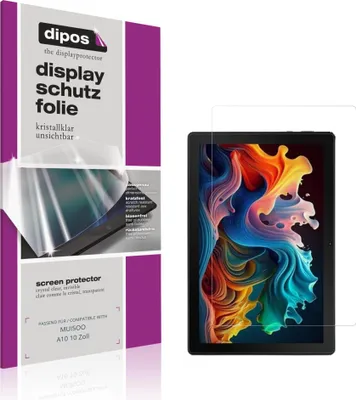 Produktbild von 2x Schutzfolie für MUISOO A10 10 Zoll klar Displayschutzfolie Folie Display Schutz dipos