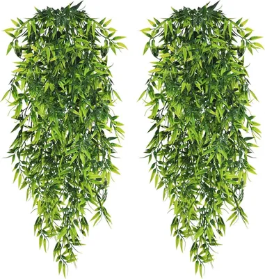 Produktbild von Künstliche Hängepflanze Bambus Blätter 80cm 4er Set