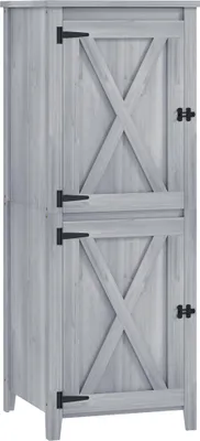 Produktbild von Gartenschrank Holz, 60x60x160cm mit Doppeltür & Ablagen, abschließbar