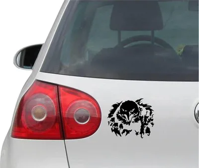 Produktbild von Aufkleber / Autoaufkleber - JDM - Die cut - Eagle Decal Auto Fenster Laptop - Folie Sticker - schwarz - 104mmx88mm
