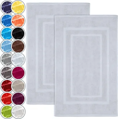 Produktbild von Badematte Badvorleger 2er Pack 50x80cm, 100% Baumwolle, Naturweiß