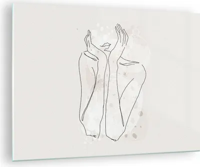 Produktbild von Bilder auf glas - Einteilig - Grafik Frau Licht - 70x50cm - Glasbilder - Wandbilder - Bilder - zum Aufhängen bereit - Wanddekoration aus Glas - Glas Bilder - Wandbild auf Glas - GAA70x50-4656