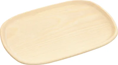 Produktbild von Holzservierplatte Buchenholzteller Snackteller zum Servieren 25x17cm