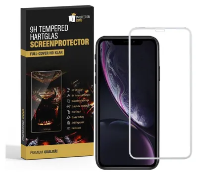 Produktbild von 2x 9H Hartglas für iPhone XS Max FULL COVER Panzerfolie Displayschutz Weiß Panzerglas Schutzfolie Schutzglas