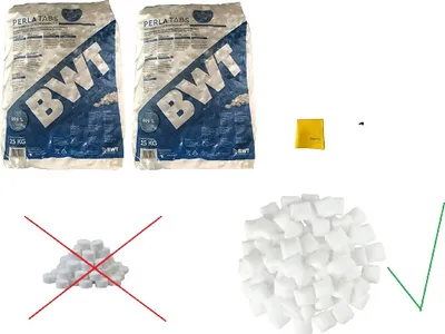 Produktbild von 2x BWT Perla Tabs 25 KG, Kissenform (99,9% Reinheit) inklusive Mehrzwecktuch by sanvo
