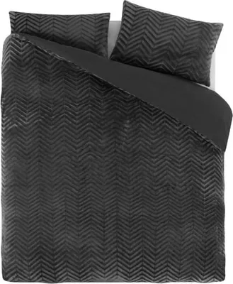 Produktbild von Sleeptime Chevron Teddy Anthrazit 200 x 200/220 cm