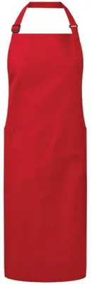 Produktbild von Premier Workwear PR120 | Latzschürze, Recycled & Organic Fairtrade Bib Apron, 86 x 72 - Farbe: Red (ca. Pantone 201C) - Größe: 86 x 72 cm