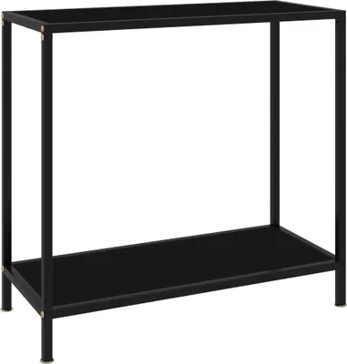 Produktbild von vidaXL Konsolentisch Schwarz 80x35x75 cm Hartglas - Konsolentisch - Konsolentische - Wandtisch - Wandtische