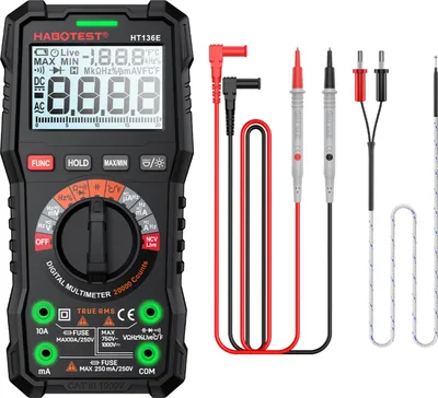 Obrázok produktu pre HABOTEST HT136E Digitálny multimeter 20000 počtov Detektor napätia prúdu s kapacitným odporom Frekvencia Teplotný test