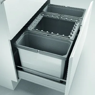 Produktbild von Naber Cox® Box 2T 800-3. Abfallsammler, hellgrau. - Mülleimer
