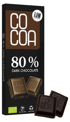 CZEKOLADA CIEMNA 80 % BIO 40 g - COCOA