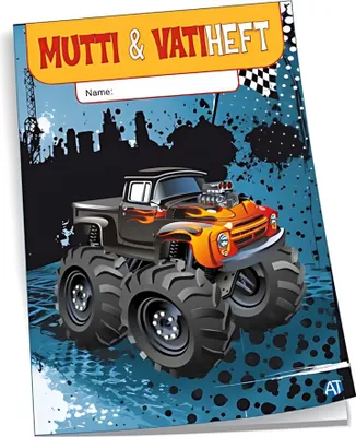 Produktbild von Mutti- & Vatiheft Monstertruck A6, 48 linierte Seiten, mit Umschlag