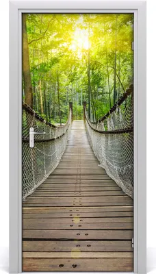 Produktbild von Tulup Türaufkleber 95x205 cm Dekorative Aufkleber Selbstklebend Wasserdichte Tapete Abnehmbar Schlafzimmer Wohnzimmer Wohnkultur - Hängebrücke