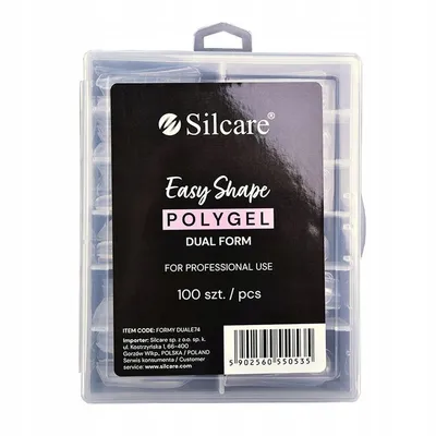 Produktbild von Silcare Clear Dual Forms For Acrylic Gel - 100 Pieces