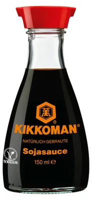 Zdjęcie produktu dla Dozownik do sosu sojowego KIKKOMAN Butelka z sosem przyprawowym 150 ml, opakowanie 3 szt