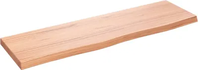 Produktbild von Wandregal Hellbraun 100x30x(2-4) cm Massivholz Eiche Behandelt