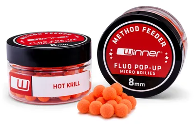Obrázek produktu pro Method/Feeder Fluo Pop-Up Micro Boilies 8mm/20g Červený Krill