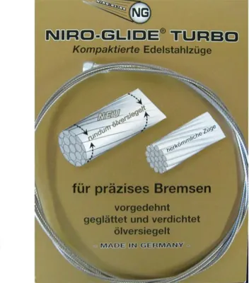 Image de Câble intérieur de frein en acier inoxydable avec mamelon à poire 1800mm, Ø 1,5mm, emballé individuellement
