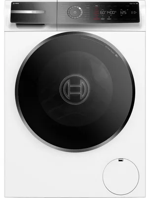 Image de Bosch. Lave-linge. Ser8. Classe énergie a. -40%. 10.0 kg. 1.400 r/min. I-dos avec scan de la lessive. Iron assist. Home connect. Ecran tactile. Éclairage tambour. Noir chromé. Noir. Dimensions (hxlxp. Porte fermée) : 84.50 cm x 59.80 cm x 64.80 cm - Bosch - WGB254A2FR -