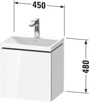 Produktbild von Duravit LC6948N55550000 LC cs WH 450x350x480 Ei mr Mt Hv 3H
