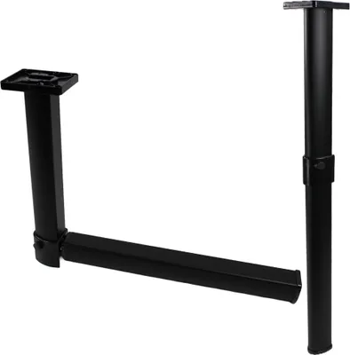 Produktbild von Gelenktischfuß Tisch Stützfuß Caravan Wohnwagen Wohnmobil Boot Alu schwarz 720 mm