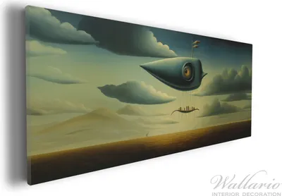 Produktbild von Wallario Premium Leinwandbild Himmelsfahrer in Größe 30 x 75 cm