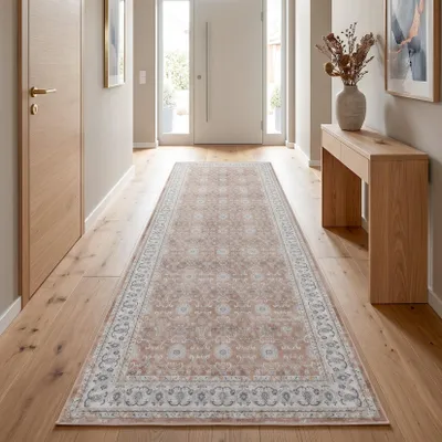 Immagine prodotto di Homebyhome Tappeto lavabile vintage passatoia corridoio cucina ingresso design orientale facile manutenzione Dimensione: 80x250 cm