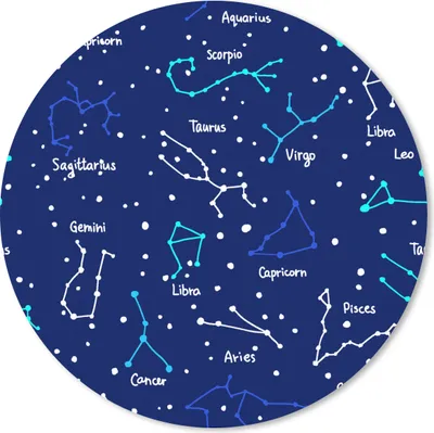 Produktbild von MuchoWow® Mauspad Mousepad Zodiac - Sternennacht - Muster - Jungen 30x30 cm - Mousepads - Maus Mat - Pad - Mausunterlage - Tischunterlage - Schreibtischmatten