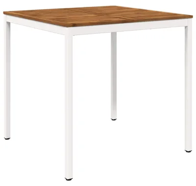 Obrázek produktu pro vidaXL Venkovní barový stůl, přírodní barva a bílá, rozměry 110 x 108,5 x 105 cm