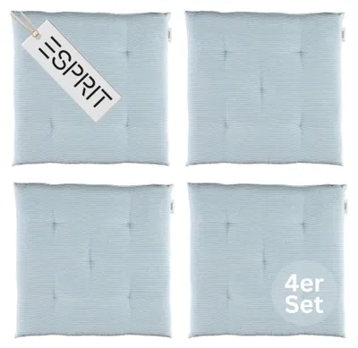 Produktbild von ESPRIT Sitzkissen NEEDLESTRIPE Hellblau 40 x 40 cm - 4er Set