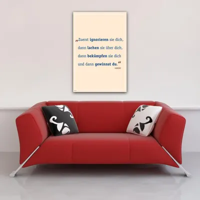 Image de Motivational - Poster - D'abord ils rient de toi - M.Gandhi + 1 sur-poster de taille 61x91,5cm