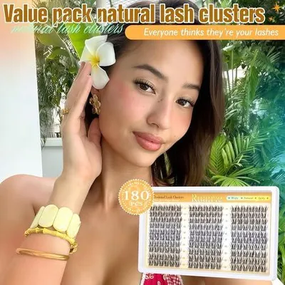 Produktbild von Set mit Manga-Wimpernbüscheln und zarten Wimpernverlängerungen