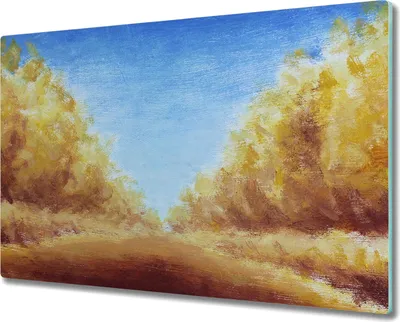 Produktbild von Coloray Hackbrett Kochplattenabdeckung Herdabdeckplatte 80x52 cm Schneidebrett Küchenbrett - Wald Herbsthimmel