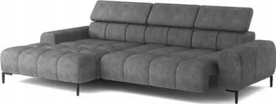 Produktbild von Polsterecke gepolstertes Ecksofa L-förmig Links Ecksofa mit Schlaffunktion Sofa mit Schlaffunktion Kleiner 3-Sitzer Verstellbare Kopfstützen und Sitz Stoff: SALVADOR | 177x270x99 cm | Anthrazit