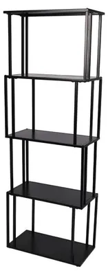 Image de Bibliothèque à 5 étagères"Madison" - Noir- L 60 x l 30 x H 170 cm