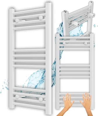 Produktbild von Granitan | Badheizkörper Breno - 40/80 cm - Weiß - Modernes Design - Platzsparend und Funktional