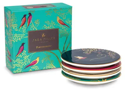 Keramik-Untersetzer-Set 4er-Pack, 10 cm, rund, Geschenkbox