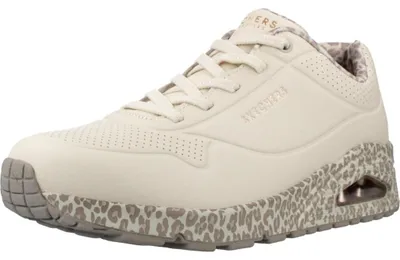 Immagine prodotto di Skechers Sneakers 155412-WHLD in Natural Duraleather/ Off White Leopard Trim color size 36