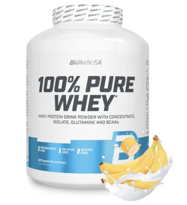 Zdjęcie produktu dla Biotech Usa 100% Pure Whey 2270G O Smaku Bananowym