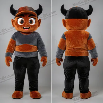Immagine prodotto di Costume MASTICOT da diavolo arancione ruggine con occhi grandi