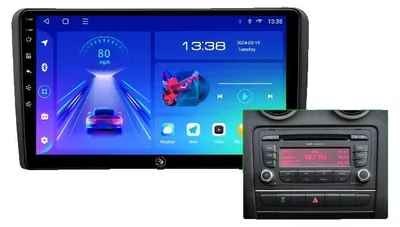 Immagine prodotto di Autoradio, supporto multimediale, comandi al volante, compatibile con Audi A3 8P, G5 4G 64G, stile A