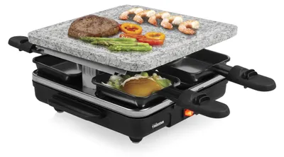 Produktbild von Tristar RA-2745 Raclette-Stein 4, 4 Person(en), Kunststoff, Schwarz, Rechteckig, 210 x 210 mm, 1 m