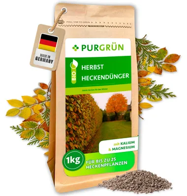 Produktbild von Purgrün -Herbst-Heckendünger | Krümelgranulat für Hecken | 1kg