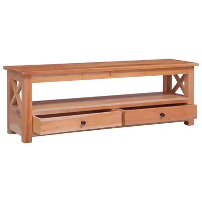 Image de vidaXL Armoire TV 115x30x40 cm bois massif acajou